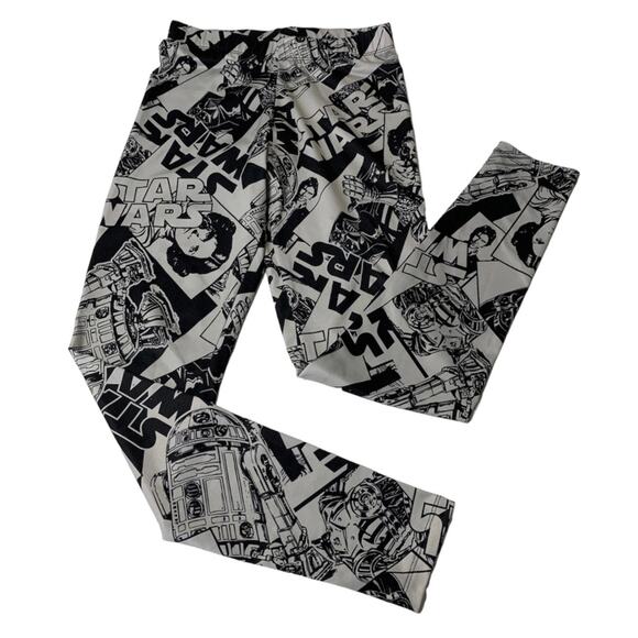 Star Wars Black and White Silky Leggings XS - Picture 1 of 6